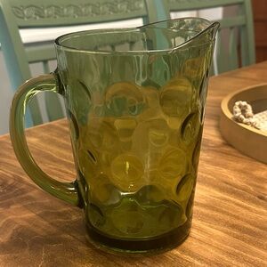 Green Glass Pitcher